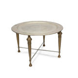 Vintage Arabian Style Foldable Brass Tray Table 