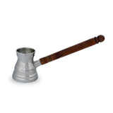 Classic Turkish Style Coffee Handmade of Brass With Long Wooden Handles