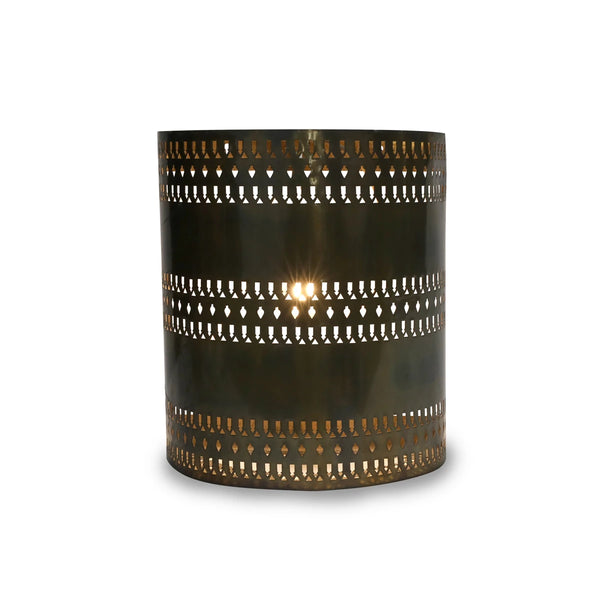 Cylindrical Open Cut Work Metal Wall Sconce