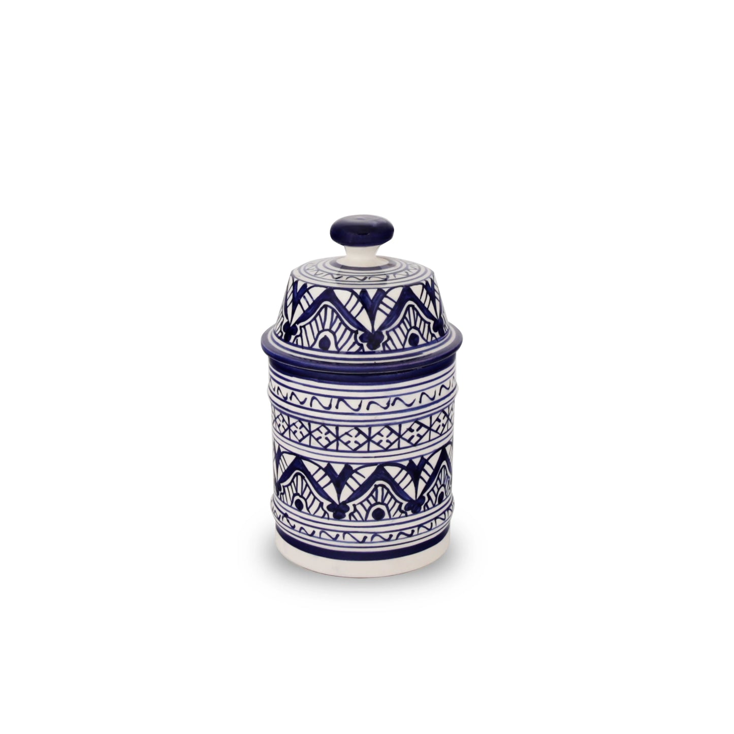 Handmade Moroccan Ceramic Sugar Jar / Canister