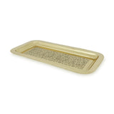 Side Angled View of Floral Patterned Rectangular Tray