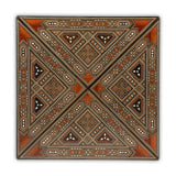 Top View of Folded Mosaic Patterned Marquetry Inlaid Table