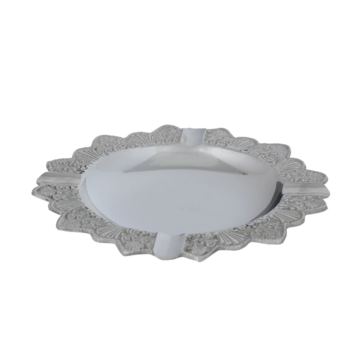 Hand-engraved Moorish Design Luxurious Brass Metal Ashtray with Multiple Holders