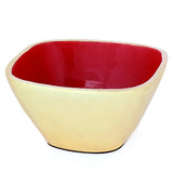 Decorative Red & Gilded Color Aluminum Serving Bowl
