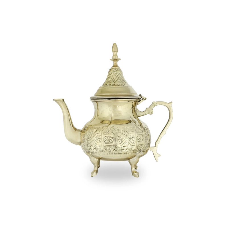 Side View of Gilt Brass Metal Teapot