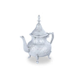 Handmade Luxurious Moroccan Teapot with Glossy Polished Silver Finish