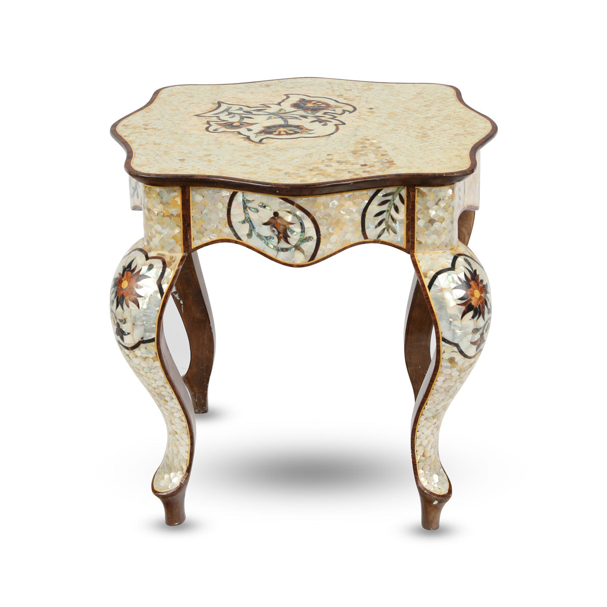 Side View of Hand-Crafted Artistic Arabian Coffee Table