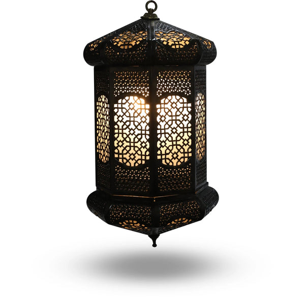 Front View of Handcrafted Syrian Light Pendant Bulbs On