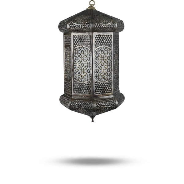 Front View of Handcrafted Syrian Light Pendant