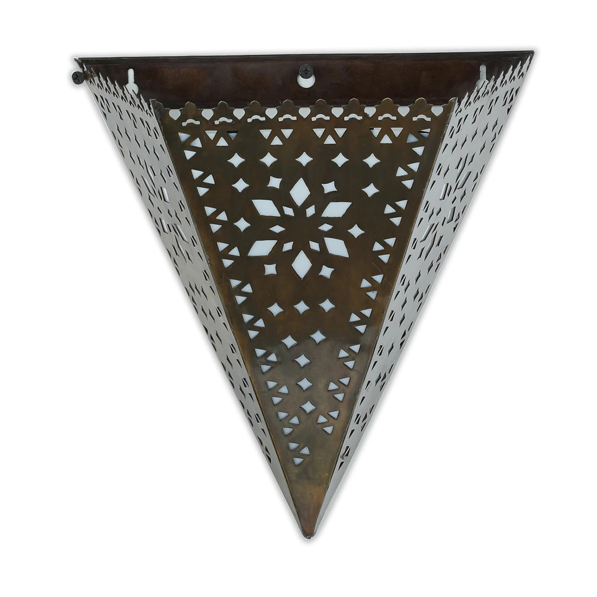 Front View of Inverted Triangle Wall Light
