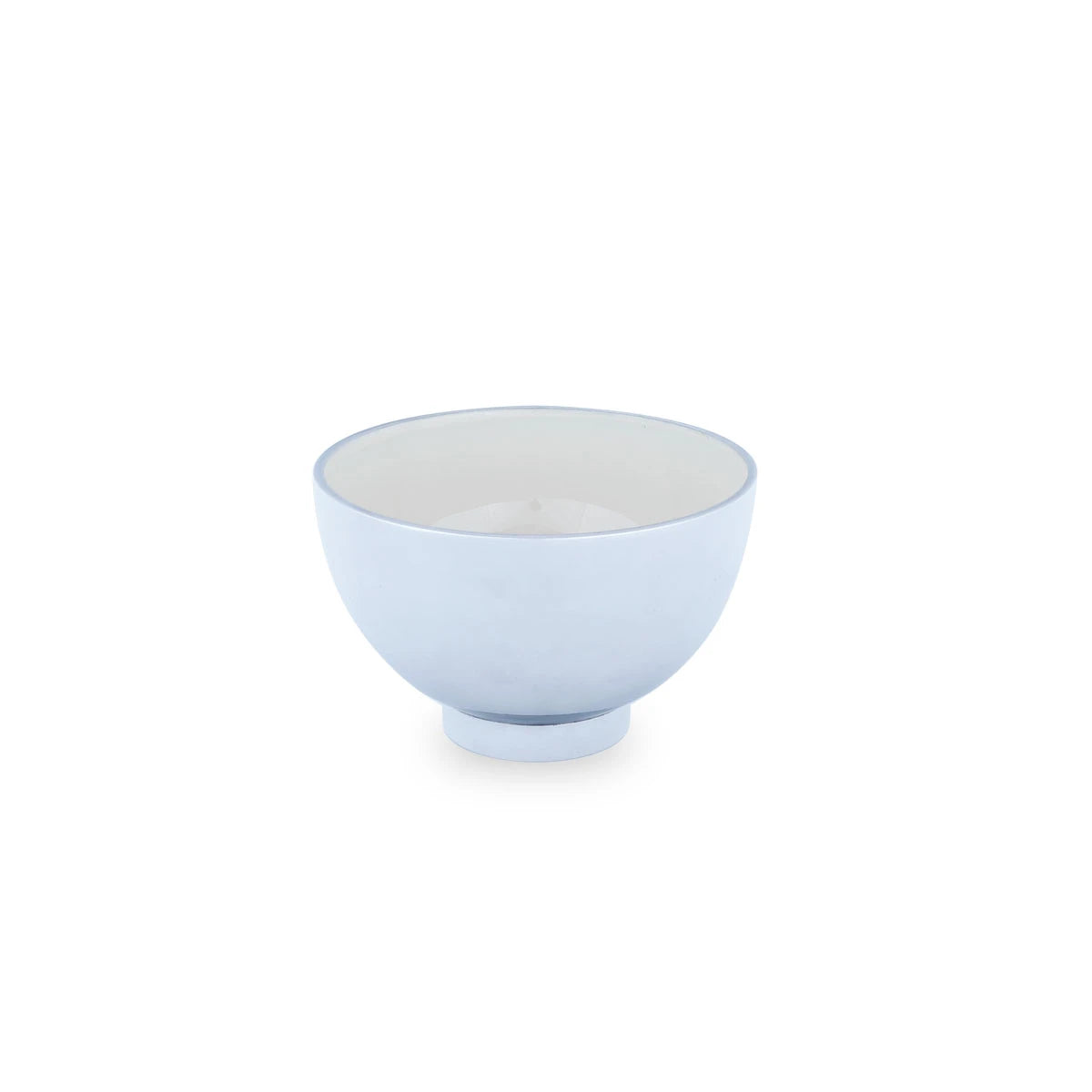 Iron Powder-Coated Decorative Bowl - White Color