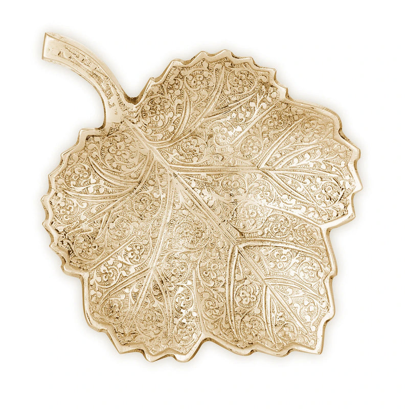 Top View Leaf Bowl - Gold