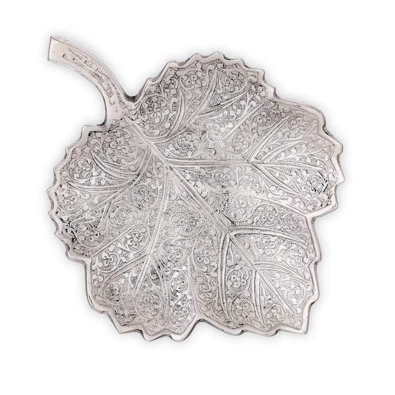 Top View Leaf Bowl - Silver