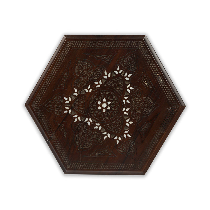 Table-Top View of Mid Century Arabic Double Top Table