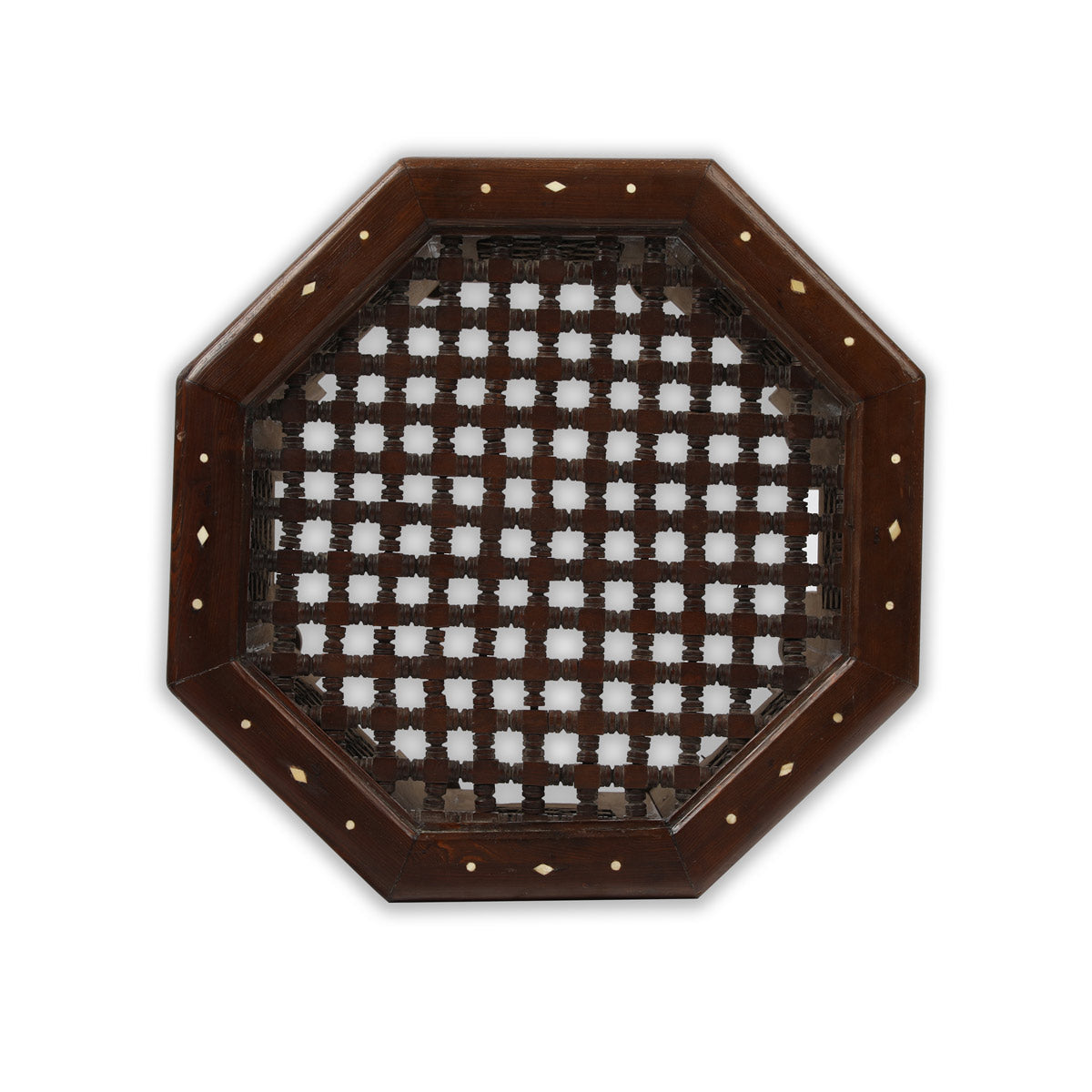 Table Top View of Middle Eastern Octagonal Grid Top Table