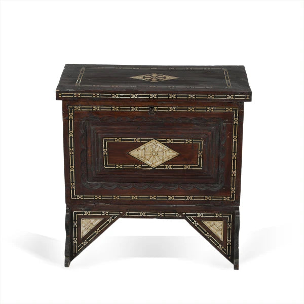 Front Angled View of Mini Wooden Console