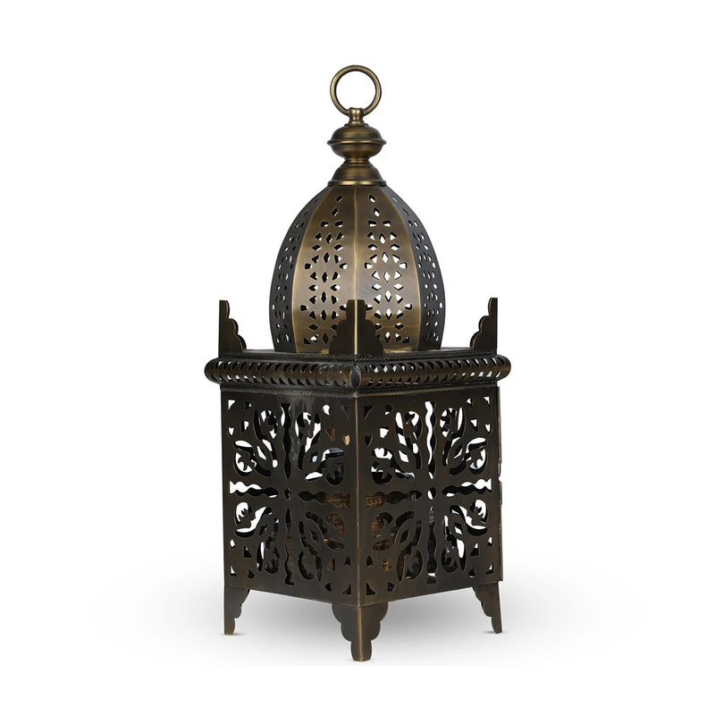 Moroccan Hanging Lantern - Brass