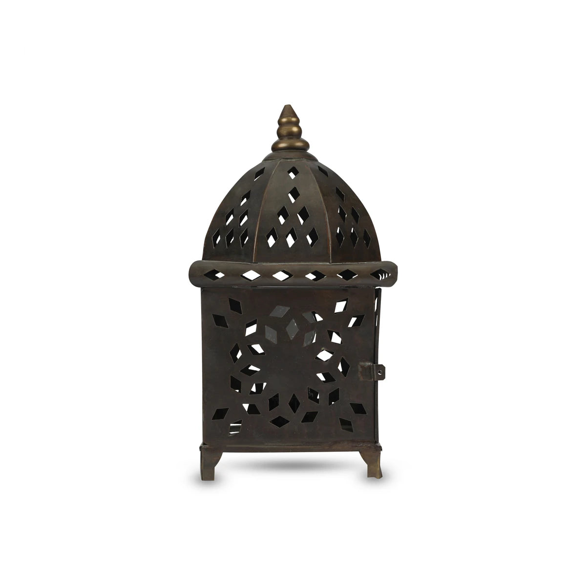 Moroccan Hurricane Lantern - Brass