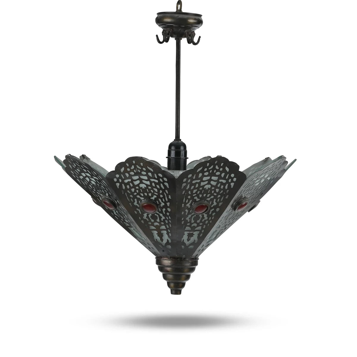 Front View of Moroccan Pendant lamp - Raw Textured