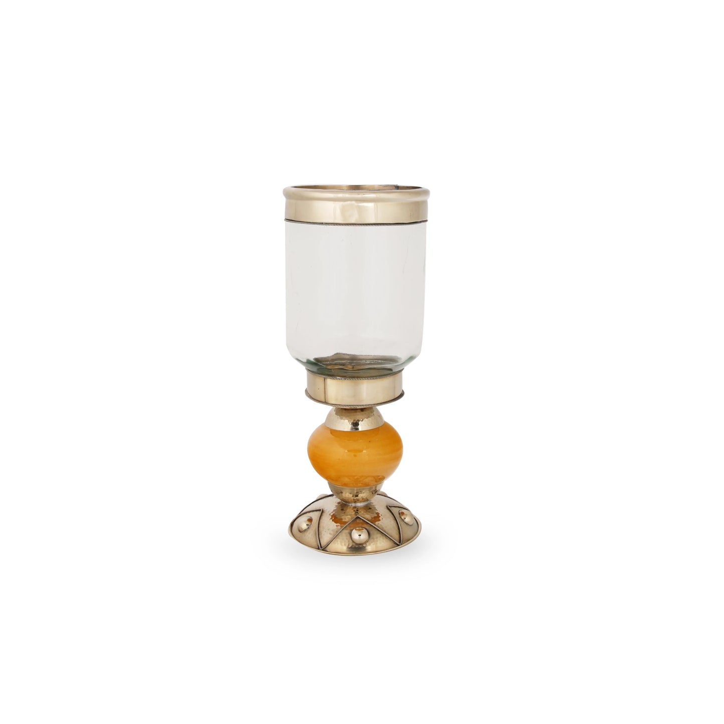 Front View of Moroccan Accent Candle Holder