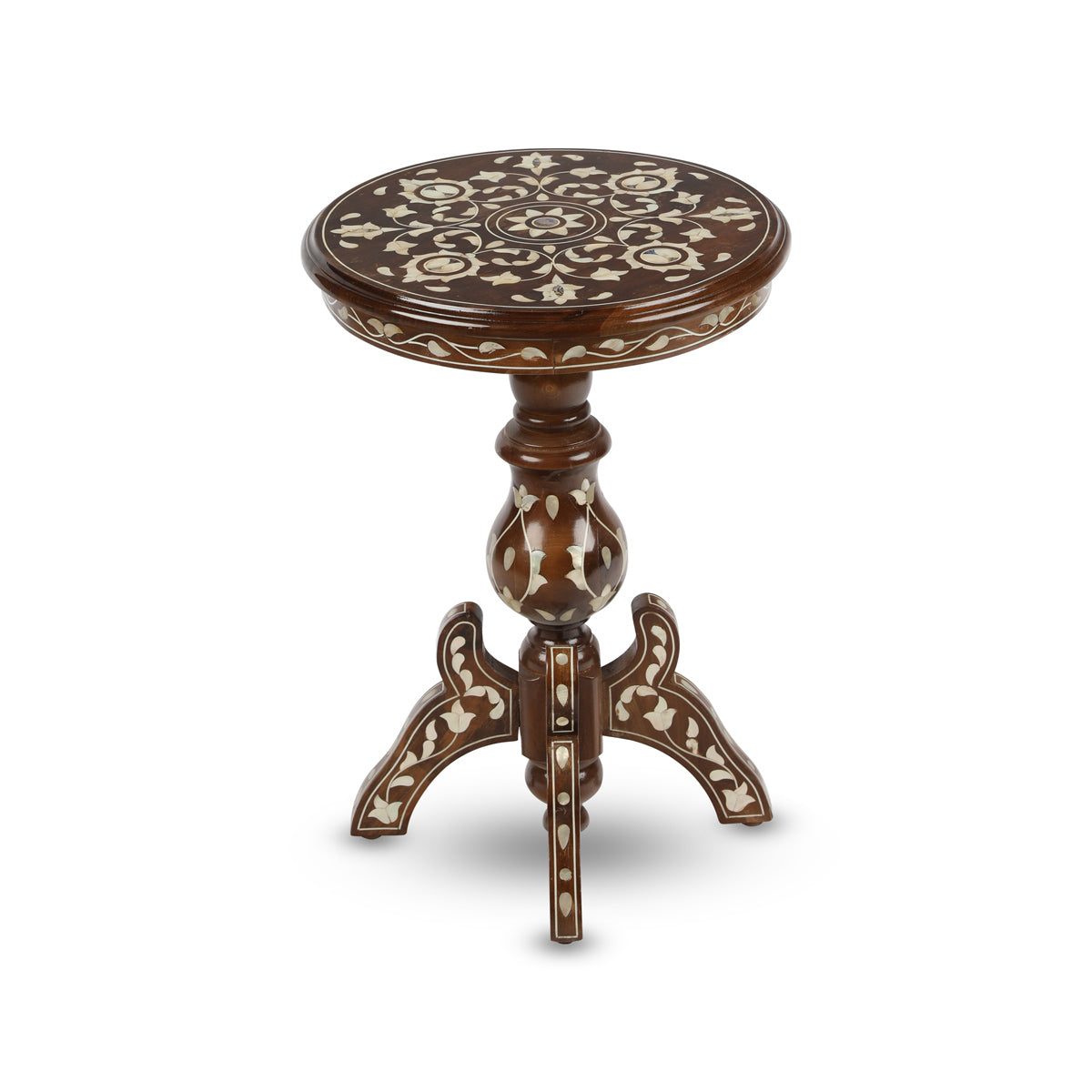 Front View of Mother of Pearl Patterned Coffee Table