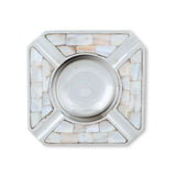 Top View of Mother of Pearl Squared Ashtray - Silver Variant
