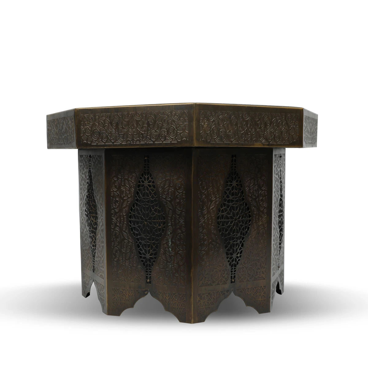 Base View of Multipurpose Brass Table