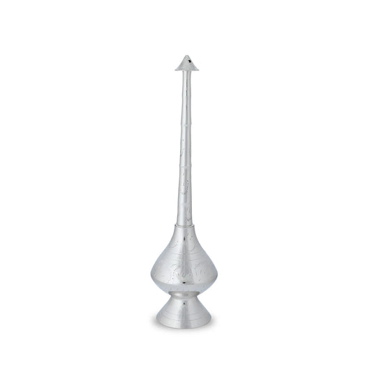 Primitively Carved Nickel Japani Gulab Pash