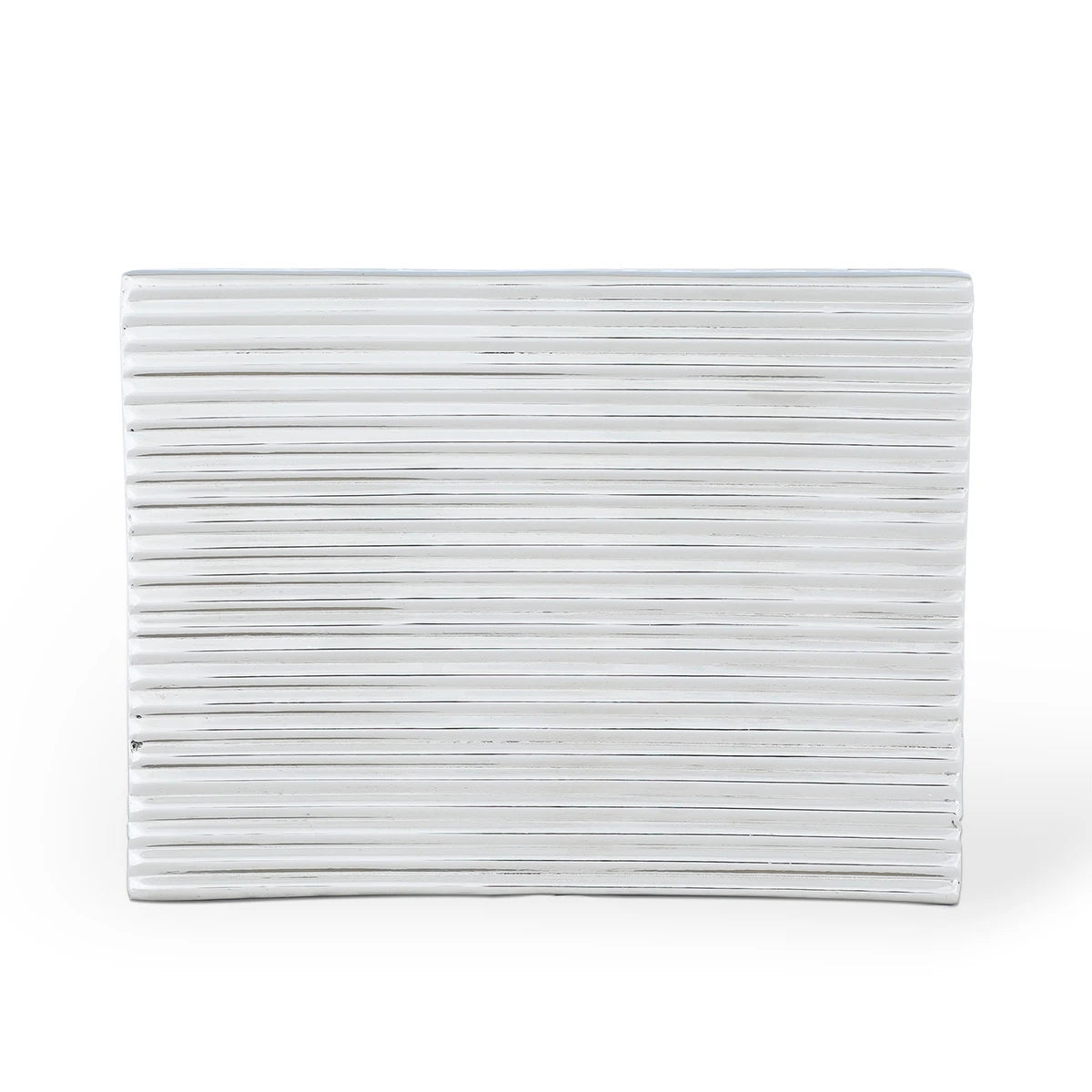 Top View Solid Nickel Tray - Glossy Silver Color