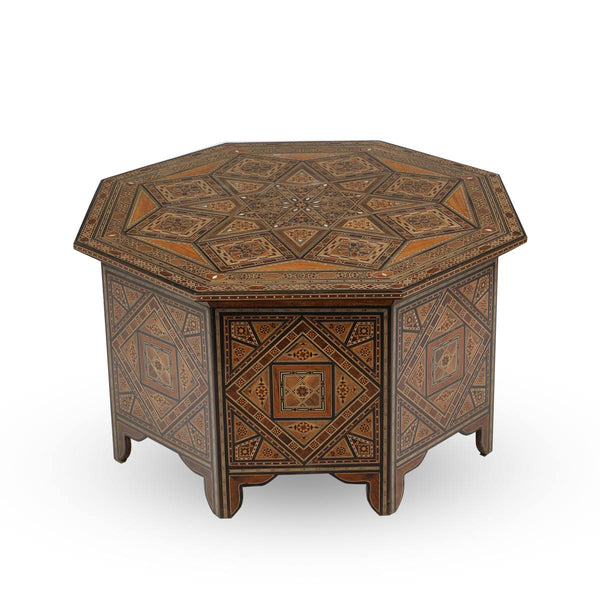 Octagon coffee top table wood