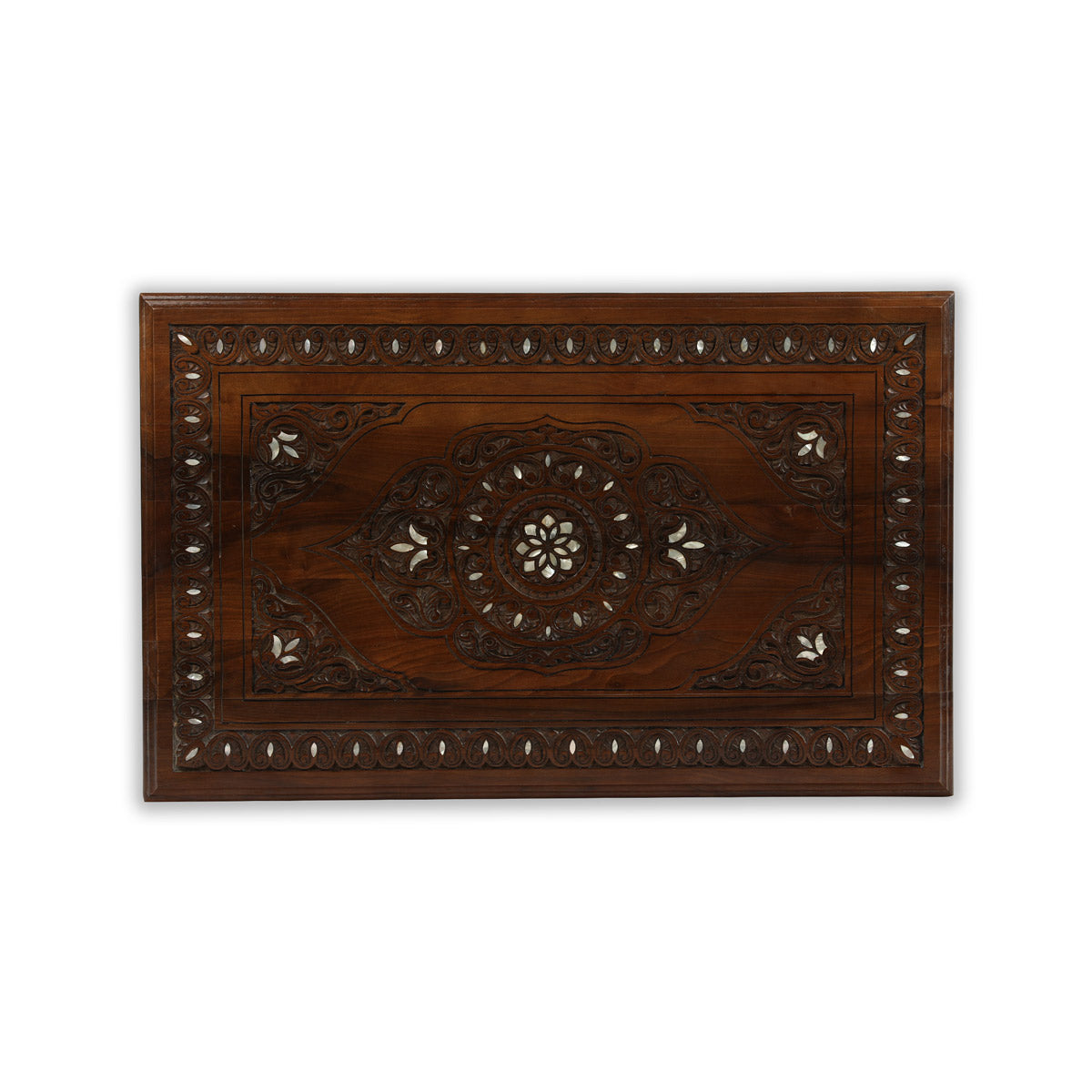 Table Top View of Ornate Rectangular Table