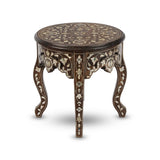 Angled Top View of Patterned Victorian Legged Coffee Table