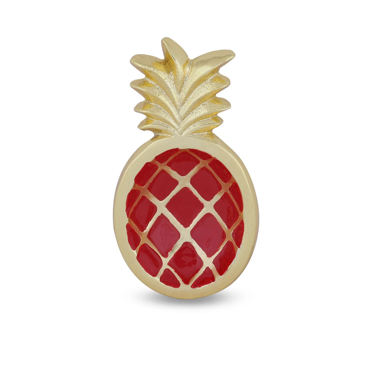 Straight View of Pineapple-Shaped Aluminium Bowl