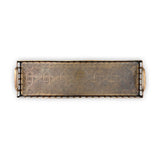 Top View of Rectangular Brass Tray - Brown