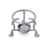 Angled Top View of Scented Oil Warmer - Silver