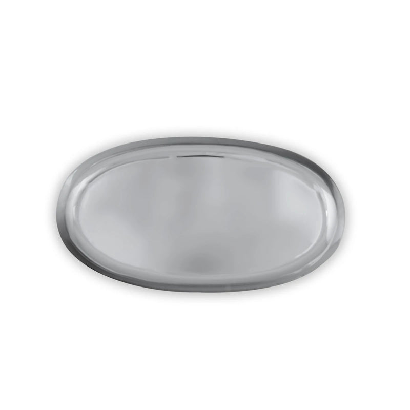 Top View of Serving Brass Tray - Silver