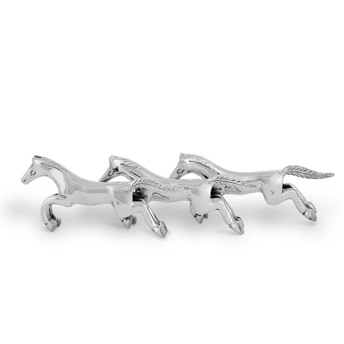 Set of Brass Horses - Silver, facing left