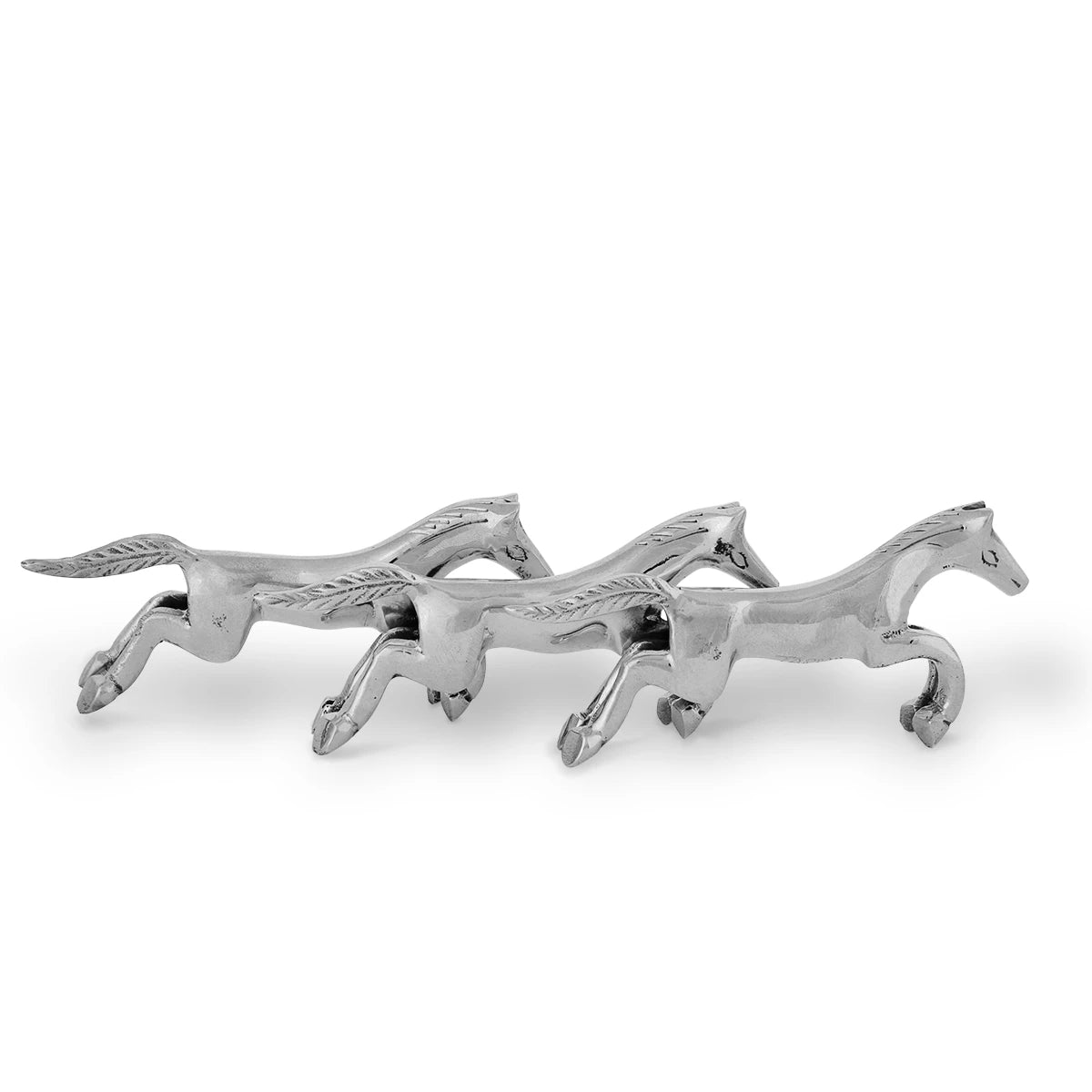 Set of Brass Horses - Silver, facing right