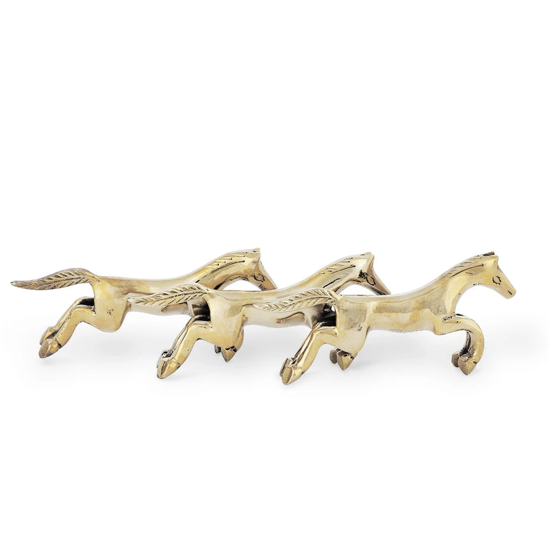 Gold Knife Rests Set of 3 Vintage Brass Horse Knife Rests | Luxurious Table Top Decor ...