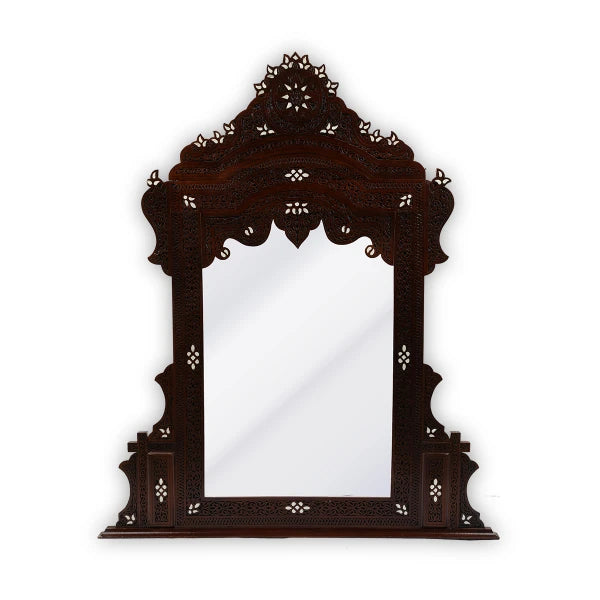 Front View of Solid-Wooden Levantine Mirror