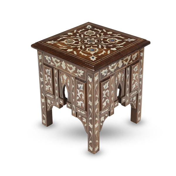 Angled Top View of Square-Shaped Syrian Table