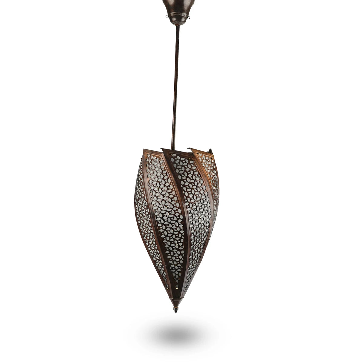Front View of Swirled Syrian Ceiling Lantern