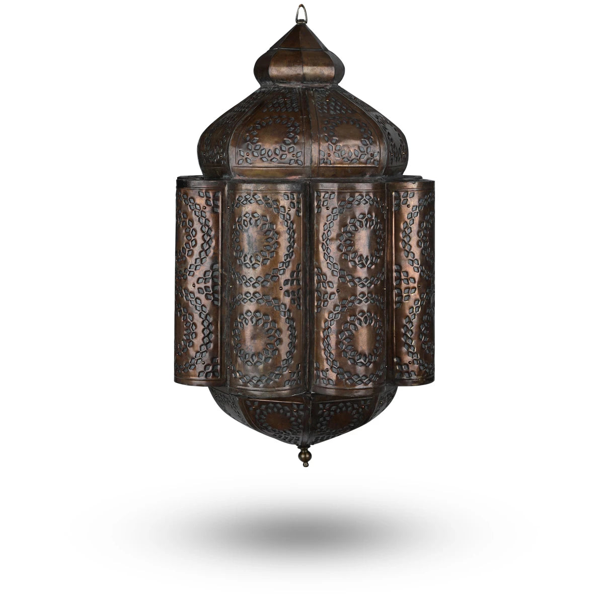 Front View of Syrian Brass Nested Pendant