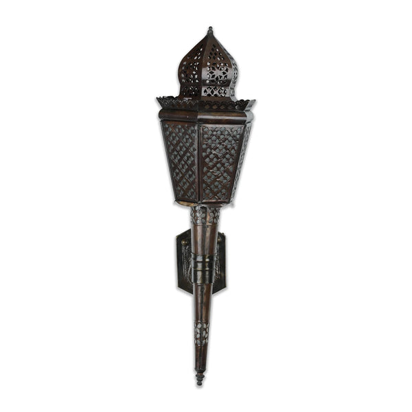 Front View of Syrian Brass Wall Torch