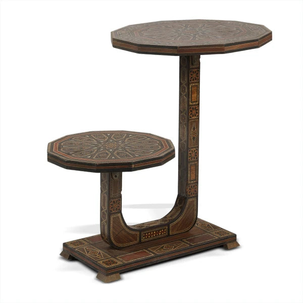 Angled Side View of Syrian Mosaic Kids Table