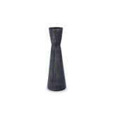 Front View of Textured Table-Top Brass Vase