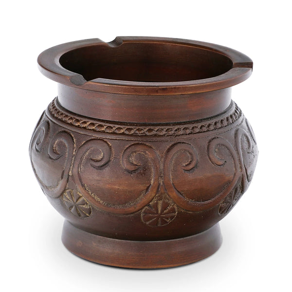 Front View of Three Holder Oriental Ashtray