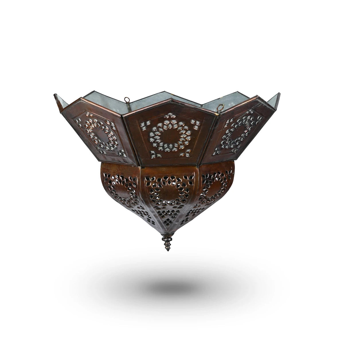 Front View of Traditional Brass Ceiling Light