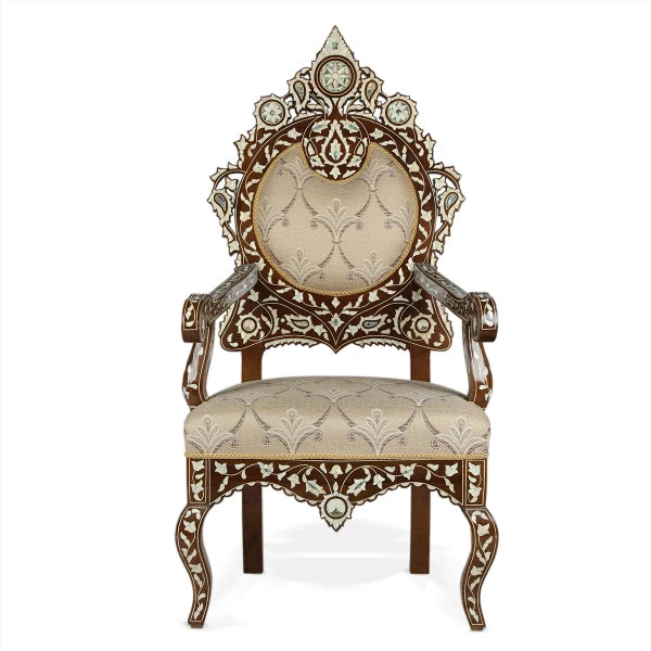 Front View of Traditional Syrian-Style Chair