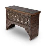 Angled Side View of  Traditional Syrian Wood Console